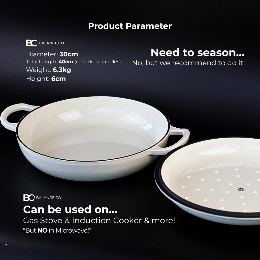 Balance.co Enameled Cast Iron Ocean Casserole 30cm