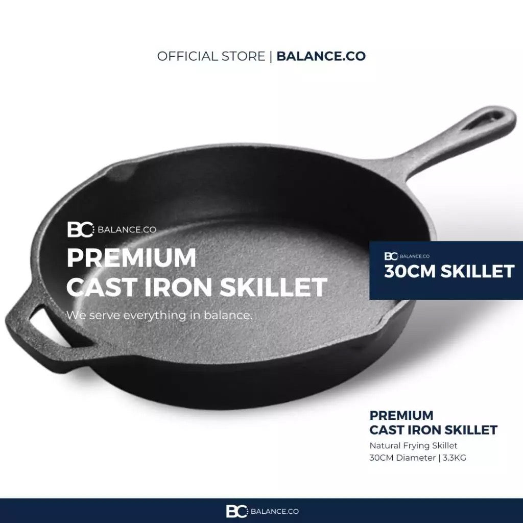 30CM Premium Pre-Seasoned Cast Iron Skillets