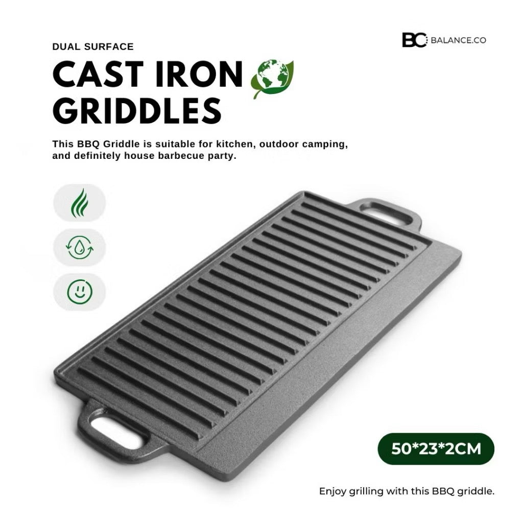 50cm Cast Iron BBQ Griddle