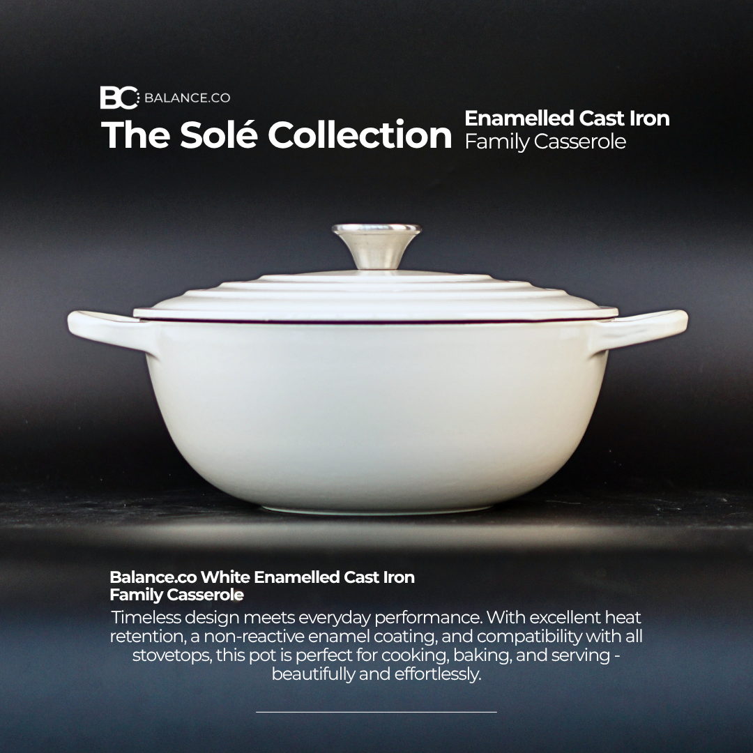 26cm Enameled Cast Iron Family Casserole – Dutch Oven for Stew, Soup & Sourdough