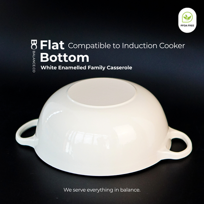 26cm Enameled Cast Iron Family Casserole – Dutch Oven for Stew, Soup & Sourdough