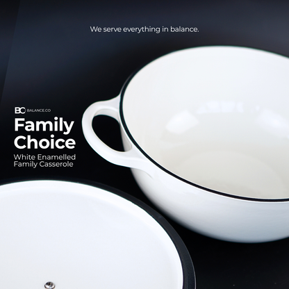 26cm Enameled Cast Iron Family Casserole – Dutch Oven for Stew, Soup & Sourdough