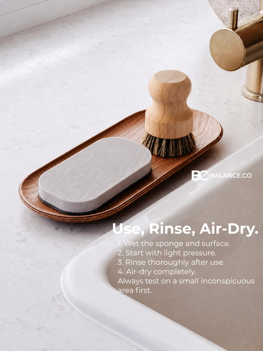 BlackGrey Two-Side Cleaning Sponge - Set of 3 for Kitchen or Bathroom