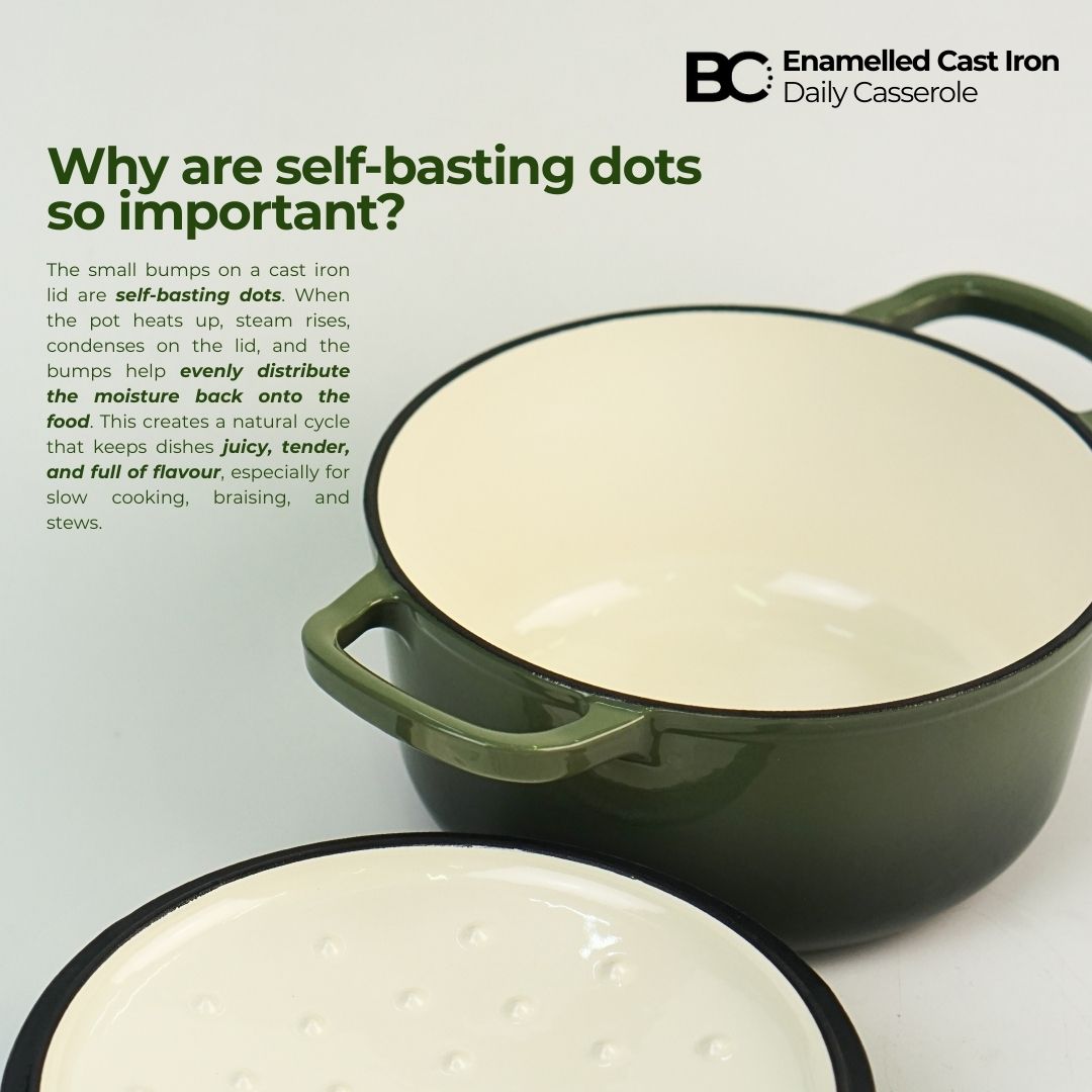 Balance.co 21cm Matcha Enamelled Daily Casserole 2.8L | Stew Pot /Soup /Braise /Induction Compatible