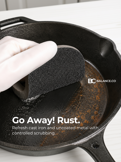 BlackGrey Two-Side Cleaning Sponge - Set of 3 for Kitchen or Bathroom