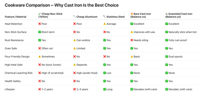 26cm Enameled Cast Iron Family Casserole – Dutch Oven for Stew, Soup & Sourdough