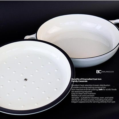 Balance.co Enameled Cast Iron Ocean Casserole 30cm