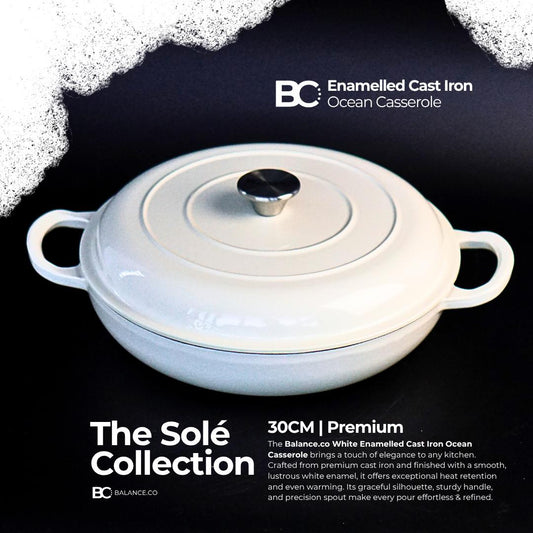 Balance.co Enameled Cast Iron Ocean Casserole 30cm