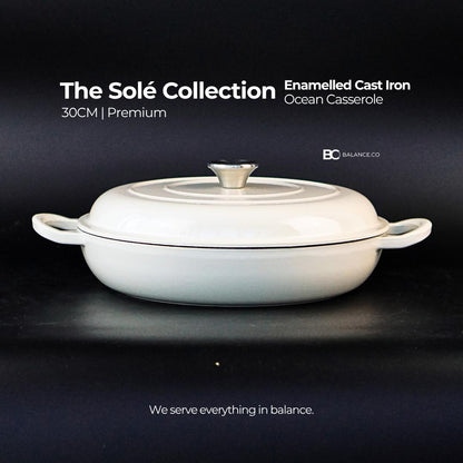 Balance.co Enameled Cast Iron Ocean Casserole 30cm