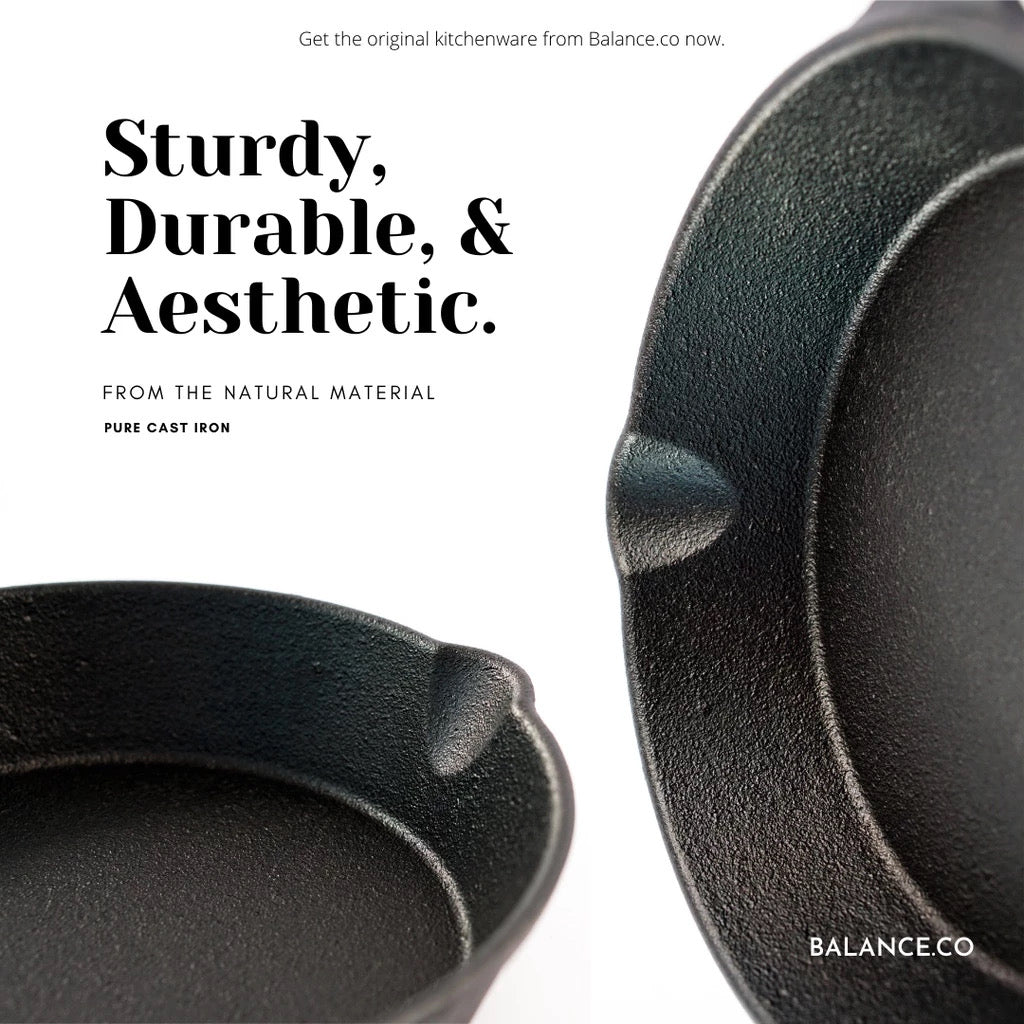 26CM Premium Pre-Seasoned Cast Iron Skillets