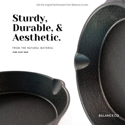 26CM Premium Pre-Seasoned Cast Iron Skillets
