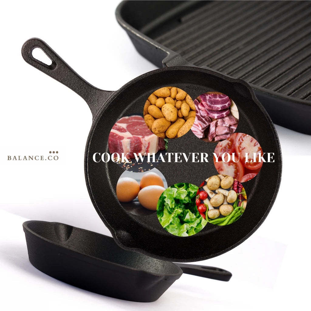 16CM Premium Pre-Seasoned Cast Iron Skillets