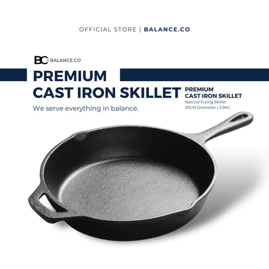 30CM Premium Pre-Seasoned Cast Iron Skillets