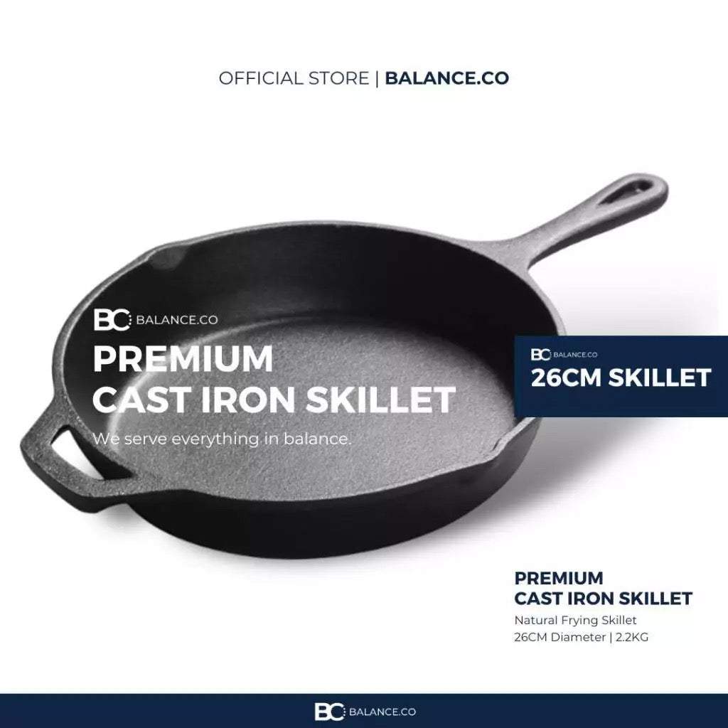 30CM Premium Pre-Seasoned Cast Iron Skillets