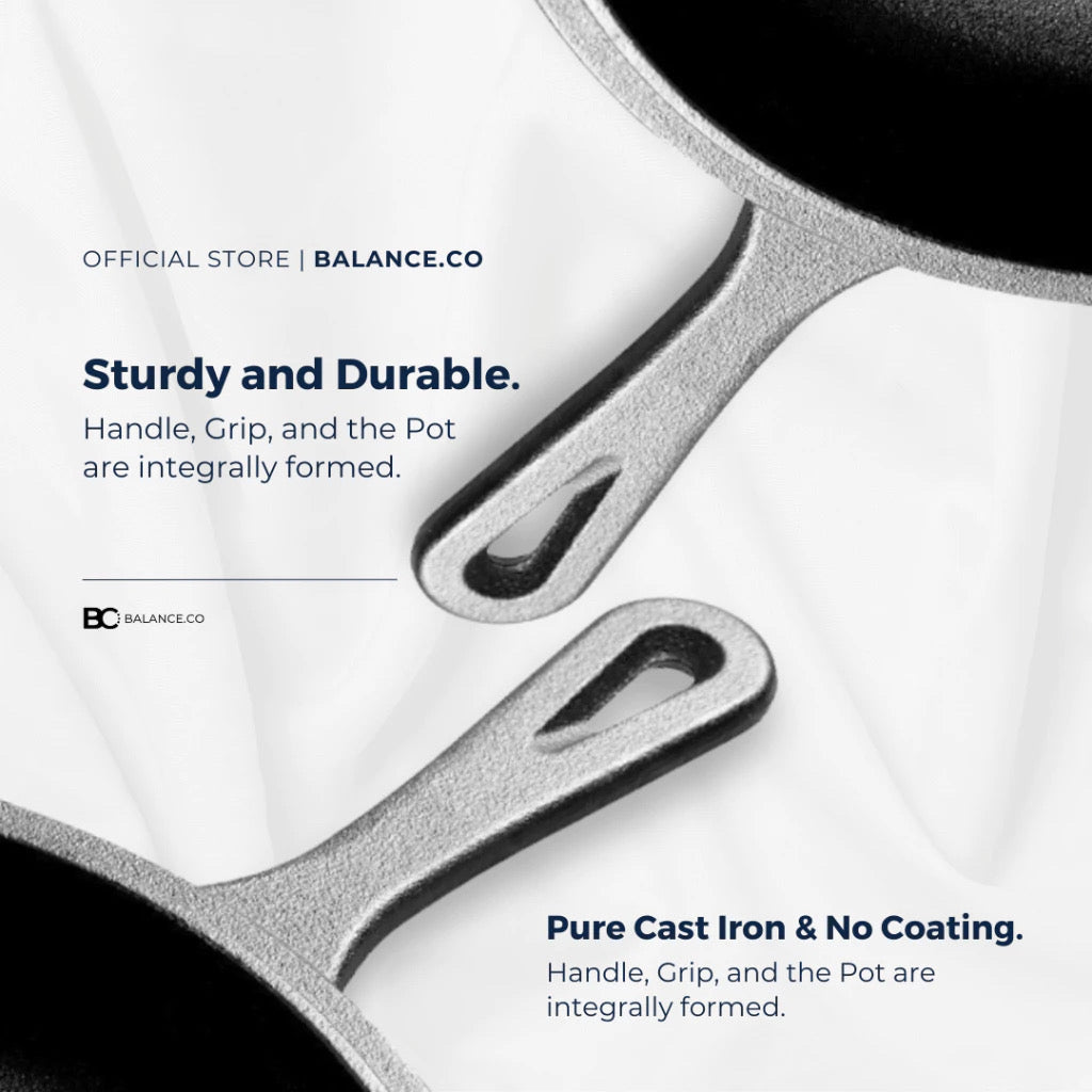 Twosome Pre-seasoned Pure Cast Iron Combo Skillet