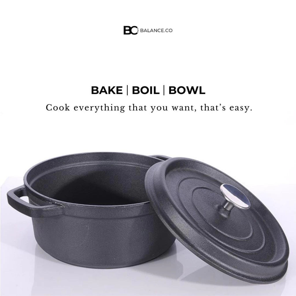 24cm Premium Cast Iron Dutch Oven Casserole