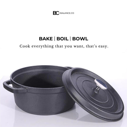 24cm Premium Cast Iron Dutch Oven Casserole