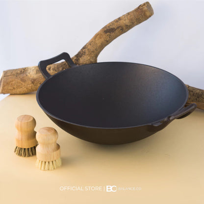 Premium Pre-seasoned Pure Cast Iron Wok