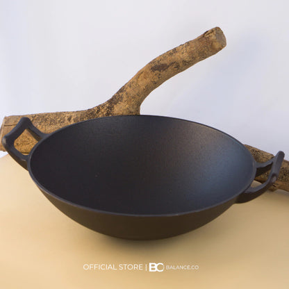Premium Pre-seasoned Pure Cast Iron Wok