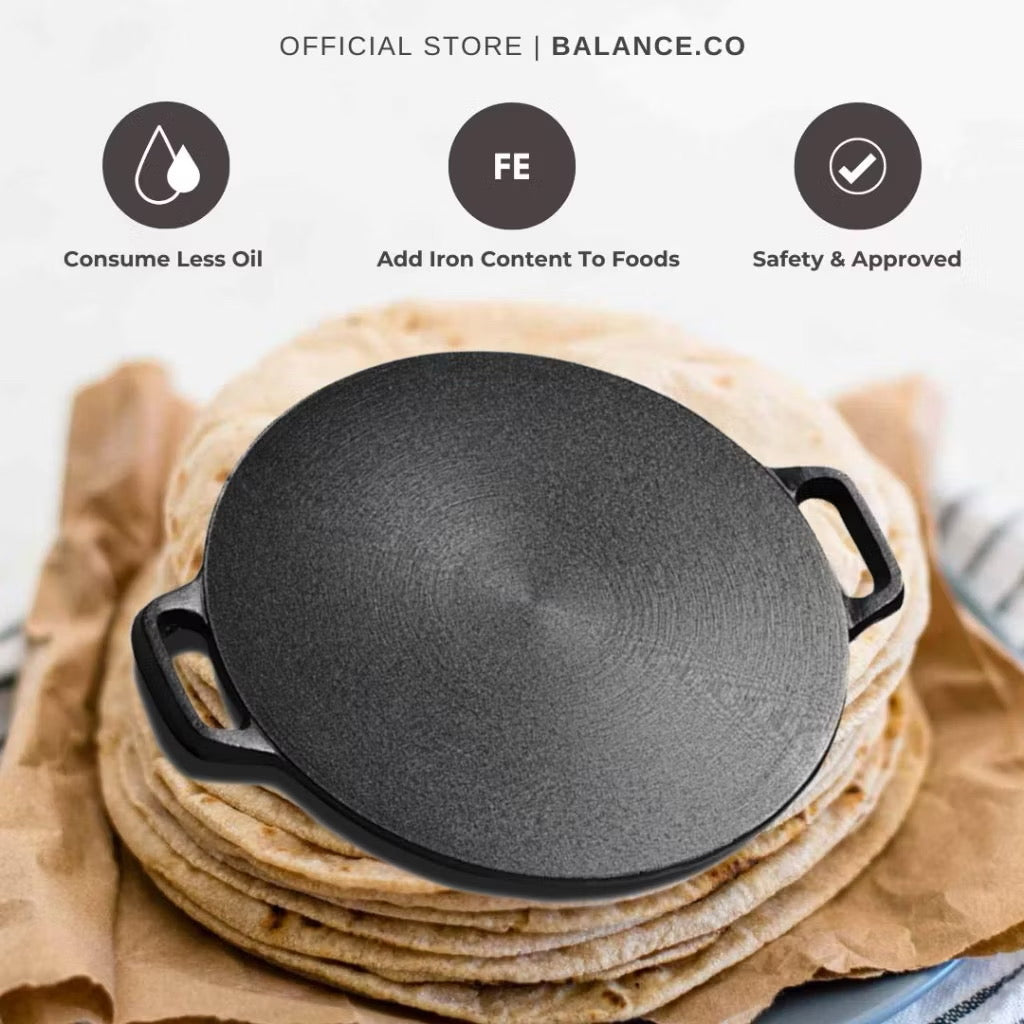 32cm Cast Iron Flat Pan