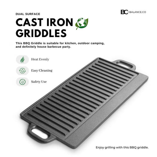 50cm Cast Iron BBQ Griddle