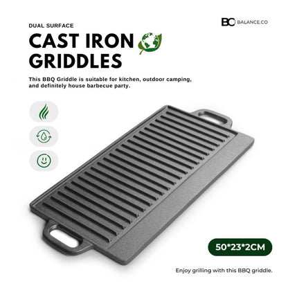 50cm Cast Iron BBQ Griddle