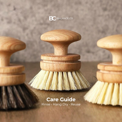 Balance.co Natural Oat & Sisal Cleaning Brush - Kitchen Pot Bowl Pan Scrub