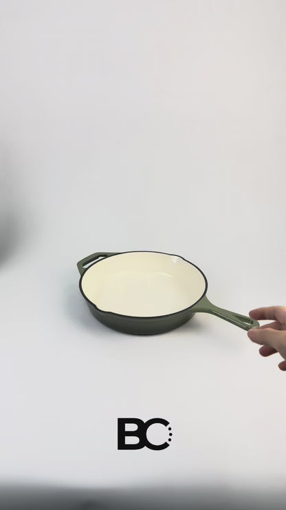 Balance.co 26cm Matcha Enamelled Signature Skillet 2L Frying Pan Sear Stir-Fry /Induction Compatible