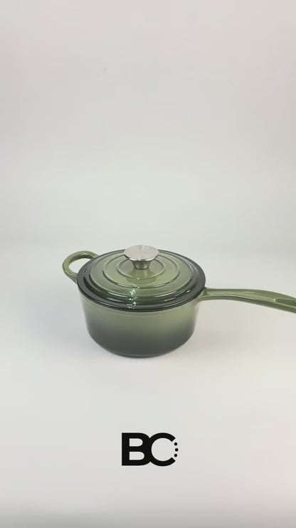 Balance.co 19cm Matcha Enamelled Milk Pot 1.9L | Sauce Pot / Baby Food / Porridge / Induction Compatible