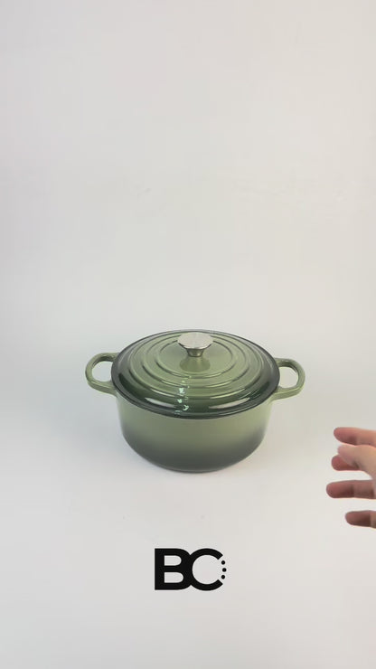 Balance.co 24cm Matcha Enamelled Heritage Casserole 4.3L Stew Pot Soup /Braise /Induction Compatible
